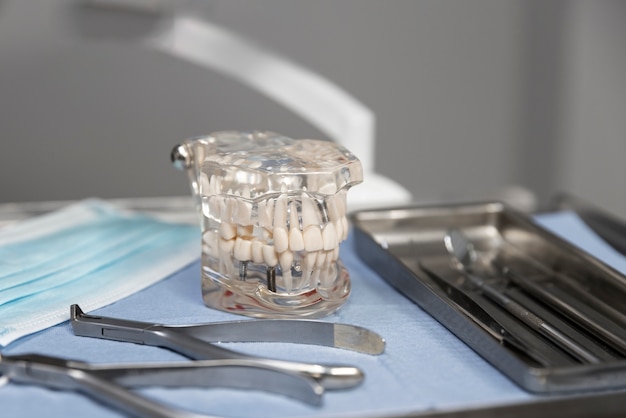 Close-up op tandartsinstrumenten