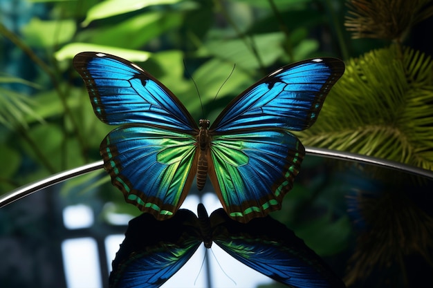 Gratis foto close-up op vlinder bij spiegel