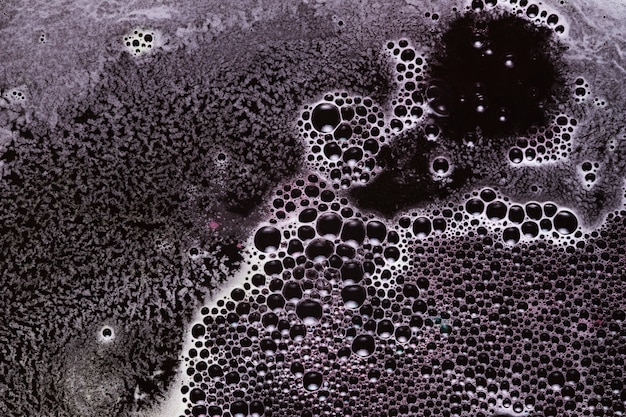 Close-up schuim bubbels