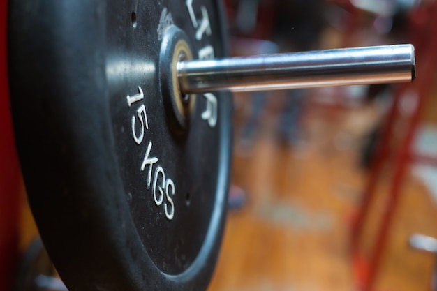 Gratis foto close-up shot van barbell