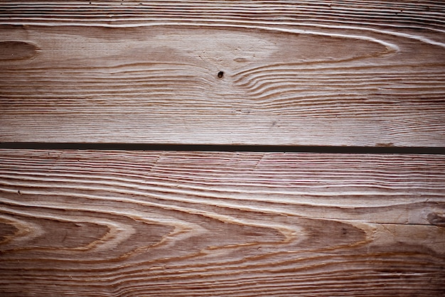 Close-up shot van muur gemaakt van horizontale bruine houten planken - perfect voor cool behang