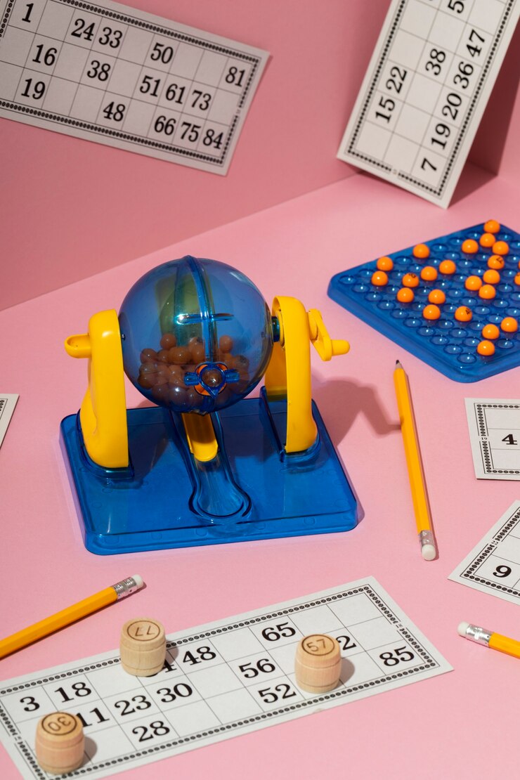 Gratis Foto close-up van bingospelelementen