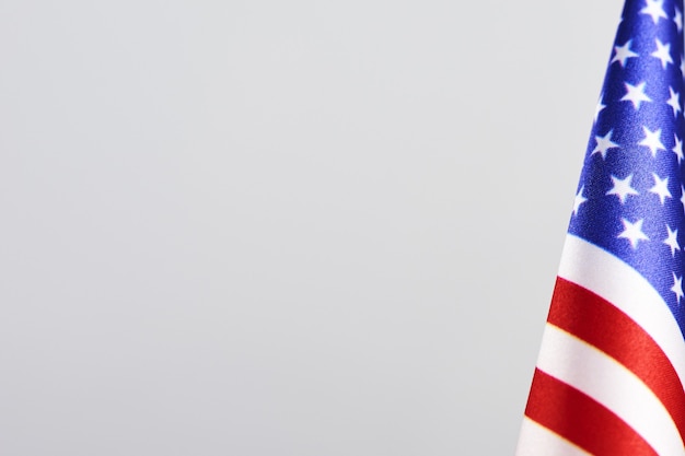 Gratis foto close-up van de amerikaanse vlag met copyspace