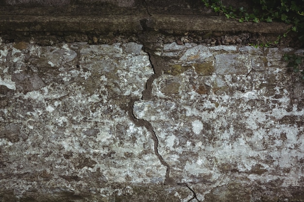 Close-up van de betonnen muur met crack