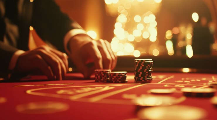 Gratis Foto close-up van de handen van de pokerspeler