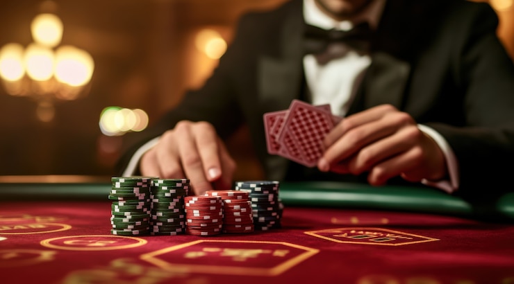 Gratis Foto close-up van de handen van de pokerspeler