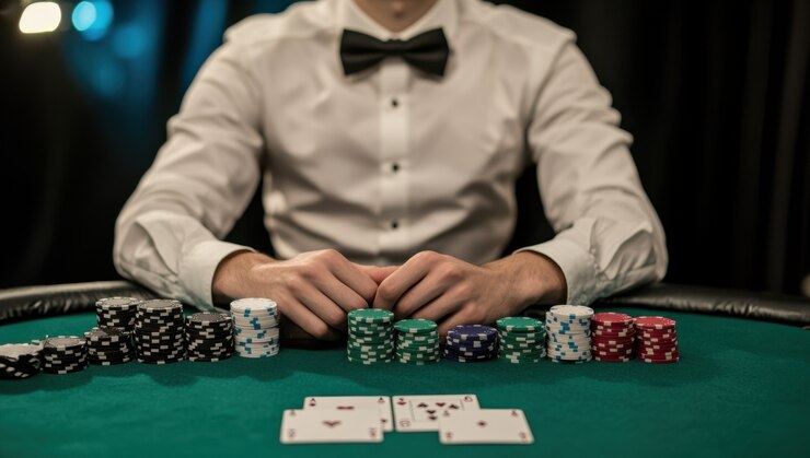 Gratis Foto close-up van de handen van de pokerspeler