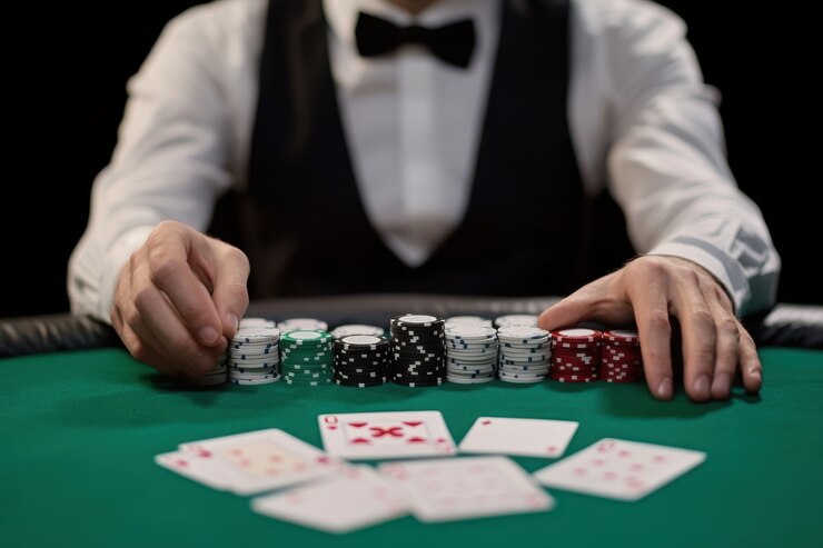 Gratis Foto close-up van de handen van de pokerspeler
