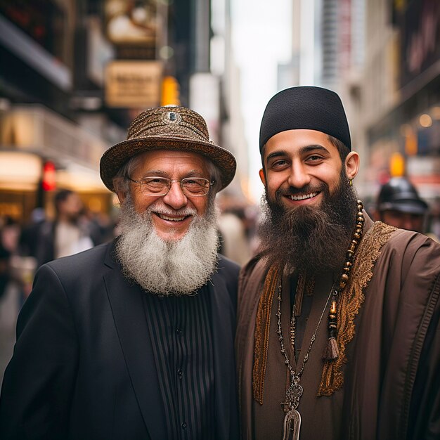 Close-up van de joodse man uit New York