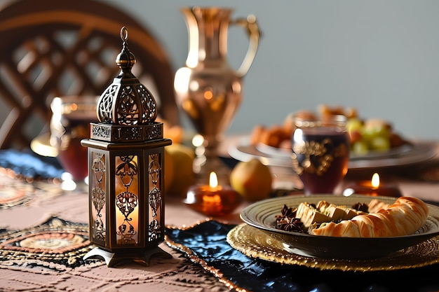 Close-up van de smakelijke ramadan maaltijd