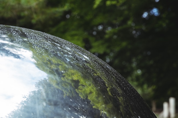 Gratis foto close-up van de spiegelbol in de tuin