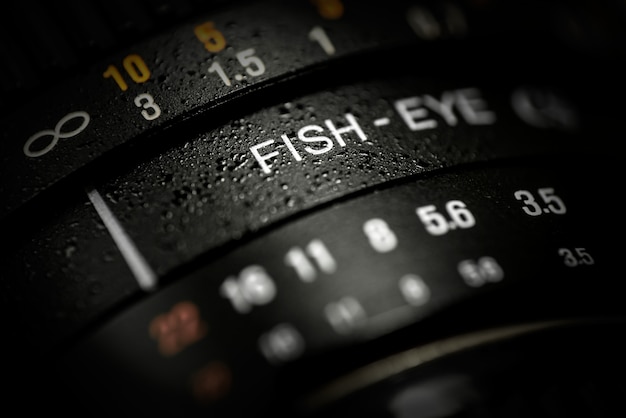 Gratis foto close-up van dslr fishe-eye lens