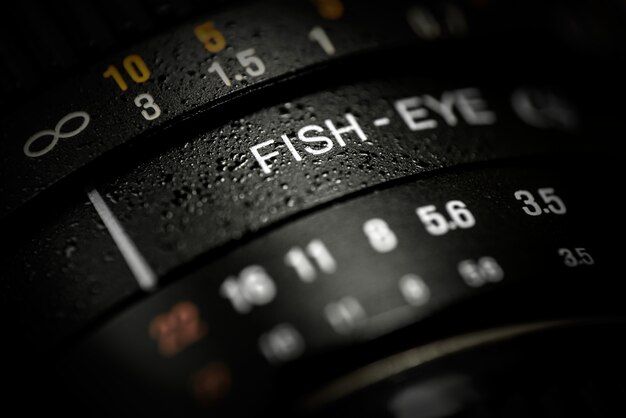 Close-up van DSLR fishe-eye lens