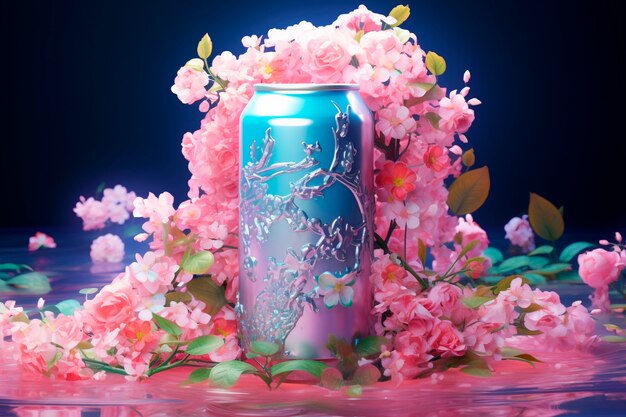 Close-up van een futuristische frisdrank.