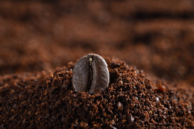 Close-up van een koffieboon