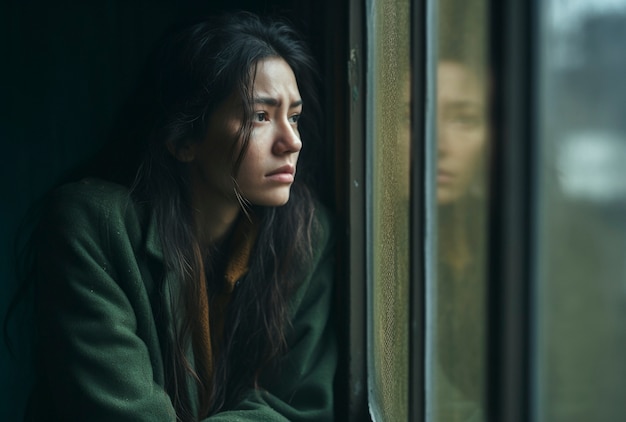 Close-up van een persoon die lijdt aan depressie