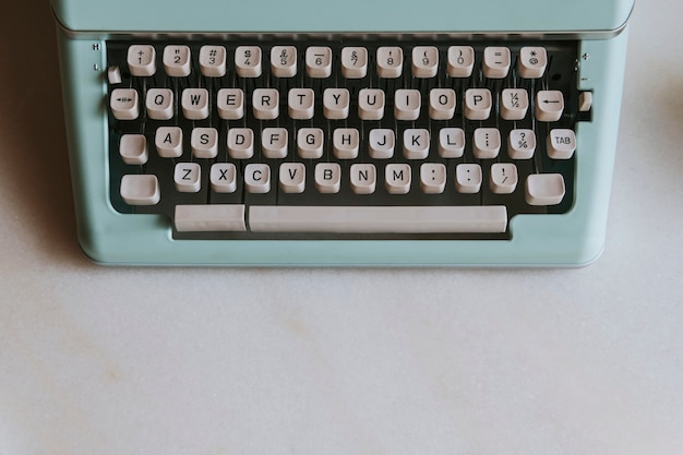 Close-up van een retro mint typemachine