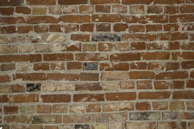 Close-up van een rode stenen muur achtergrond