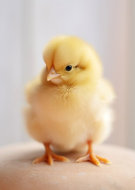 Close-up van een schattige kip.