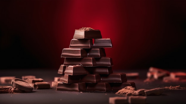 Close-up van heerlijke chocoladerepen.