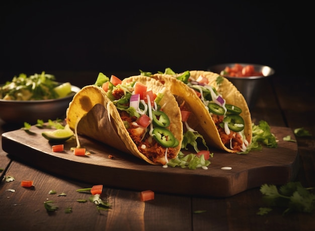 Gratis foto close-up van heerlijke taco's