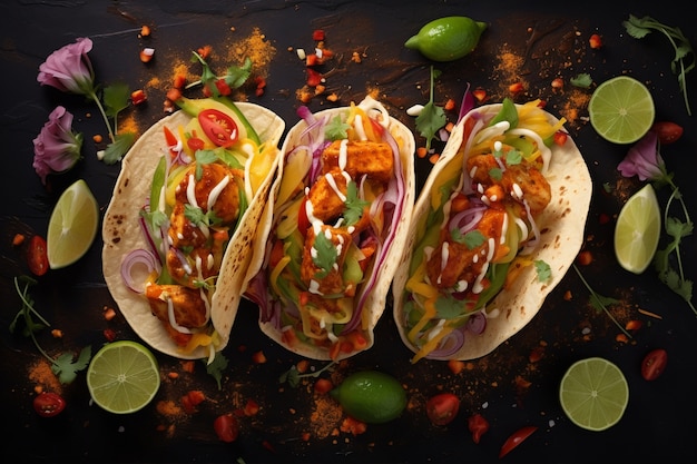 Gratis foto close-up van heerlijke taco's