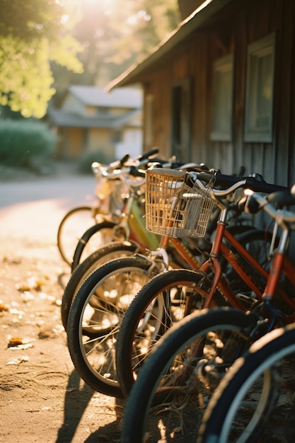 Gratis foto close-up van kinderfietsen