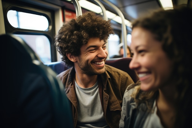 Gratis foto close-up van mensen die met de bus reizen