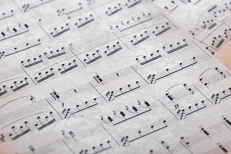 Gratis Foto close-up van muziek notities op papier