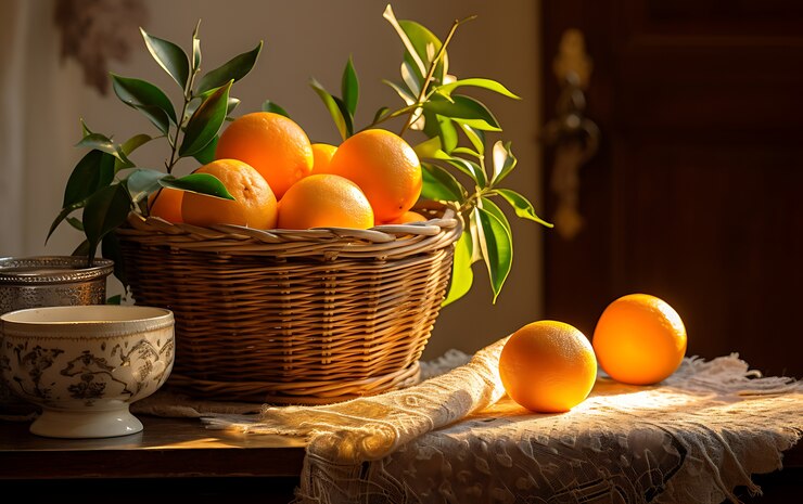 Gratis Foto close-up van seizoensgebonden citrusvruchten voor de winter