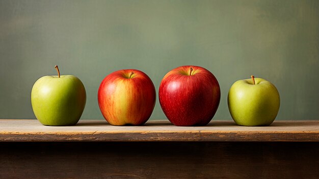 Close-up van verschillende gekleurde appels