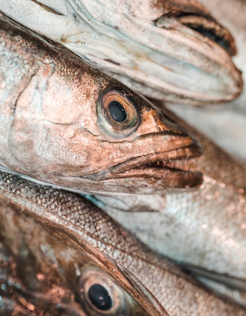 Close-up van verse vis in de markt