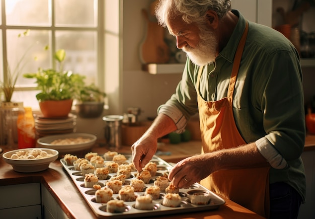 Gratis foto close-up van volwassen koken