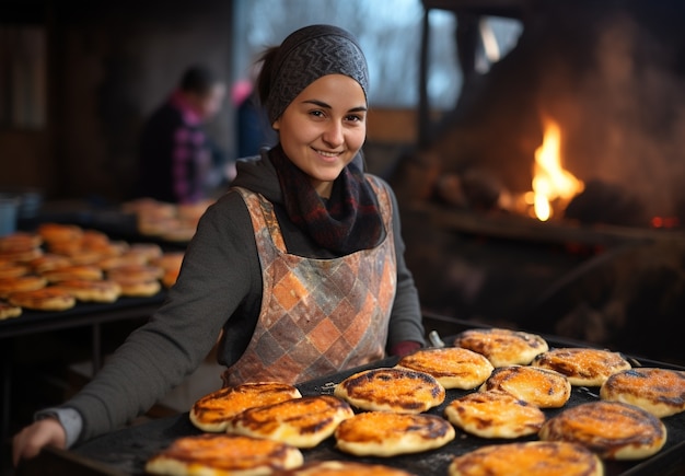 Gratis foto close-up van volwassen koken