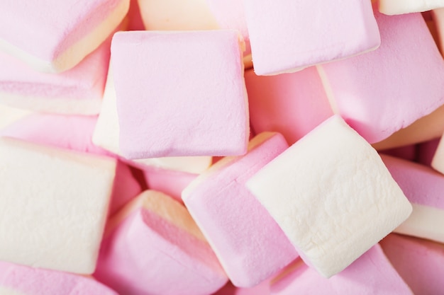 Close-up zachte marshmallow