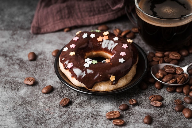 Close-updoughnut met het berijpen