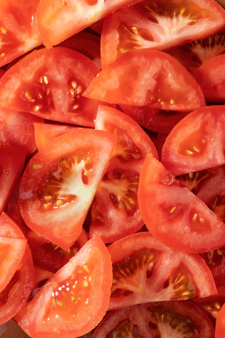 Gratis Foto close-uptextuur van rode tomaten