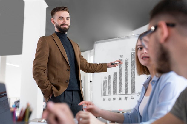 Collega's die een werkvergadering hebben