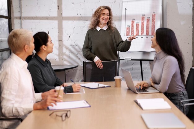 Collega's die samenwerken aan project