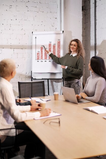 Collega's die samenwerken aan project