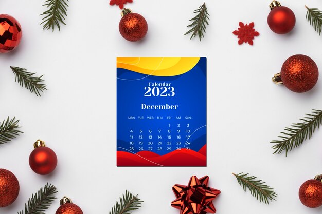 Gratis foto colombiaanse kerstkalender voor 2023