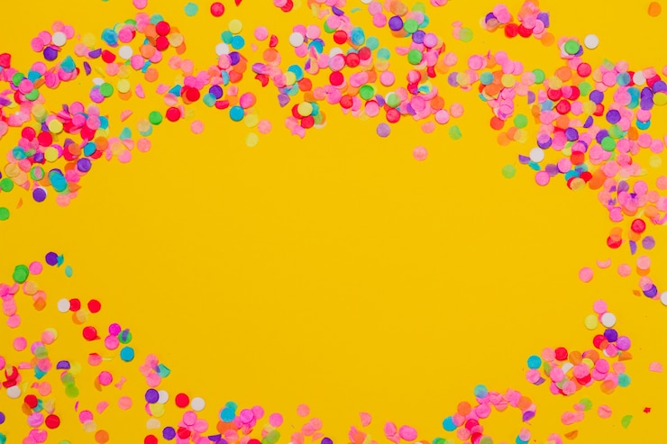 Gratis Foto confetti maken van een cirkel