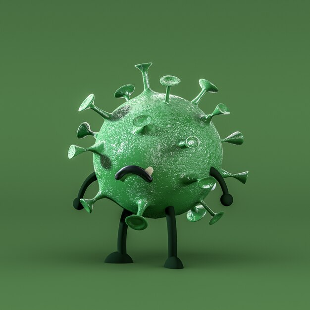 Coronavirus stripfiguur