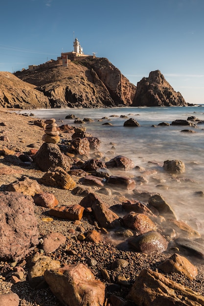 Corralete strand, natuurpark van Cabo de Gata, Spanje