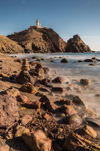 Corralete strand, natuurpark van Cabo de Gata, Spanje