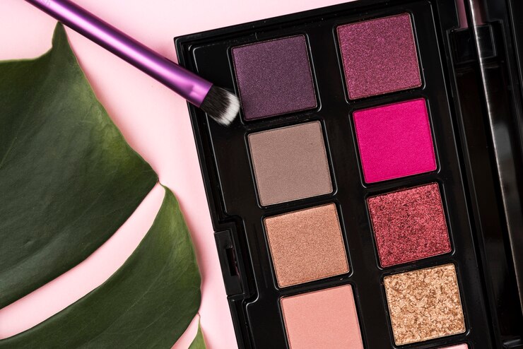 Gratis Foto cosmetische producten bovenaanzicht