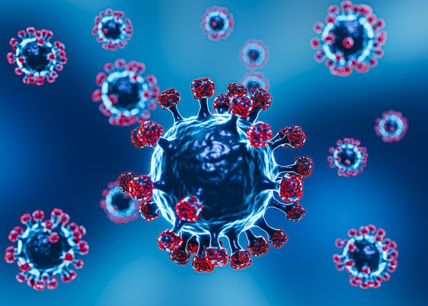 Covid-virus 3D-modellering