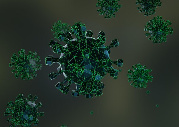 Covid-virus 3D-modellering