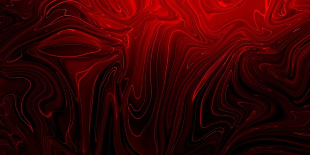 Creatief abstract gemengd rood kleurenschilderij met marmer vloeibaar effectpanorama