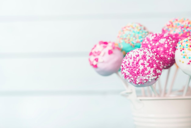 Gratis foto creatief cakepop concept